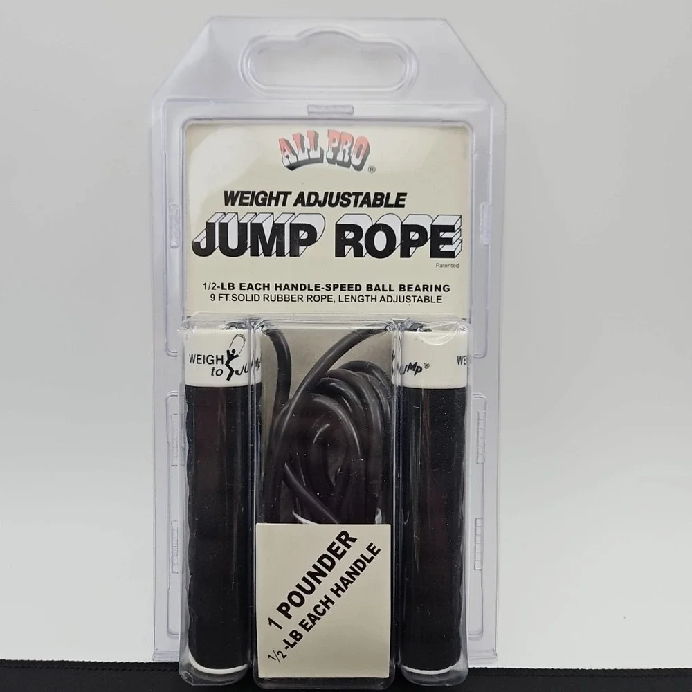 All Pro Weight Adjustable Jump Rope, 1 Lb Unit,‎ 1/2lb Each Handle, 9 Ft